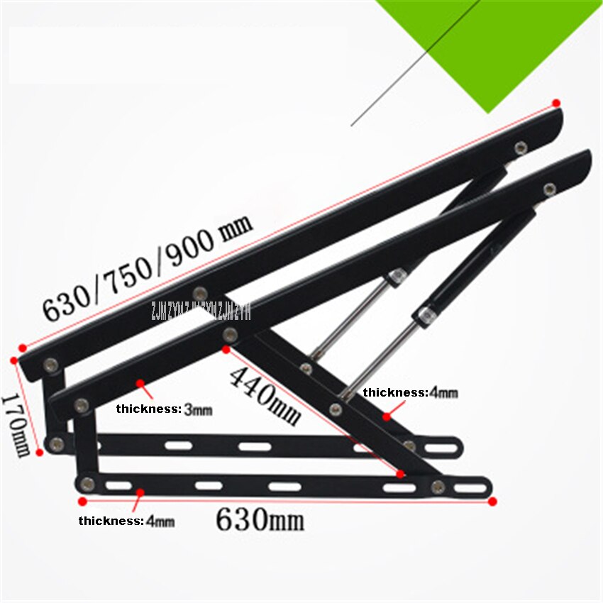 63/75/90cm Bett Hydraulische Stange Möbel Hydraulische Bar Heber Tatami Pneumatische Unterstützung Bett Kasten Mechanismus Zubehör frühling Scharnier