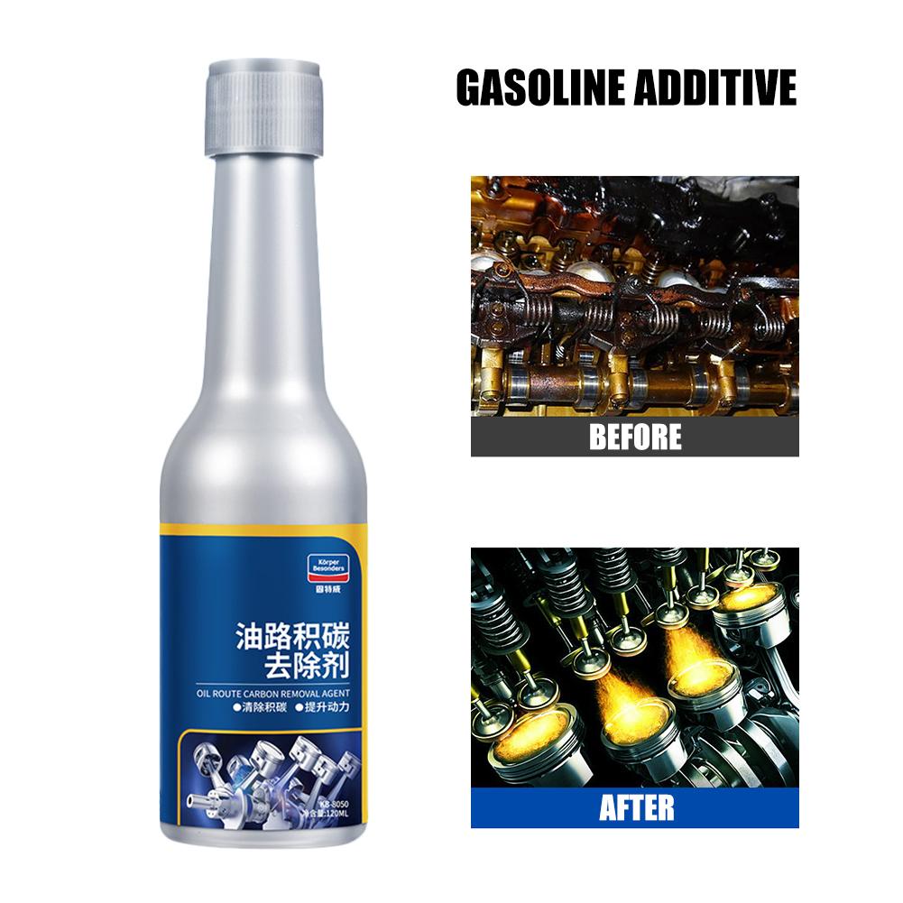 Agente de eliminación de carbono para ruta de aceite de coche, limpiador de depósito de carbono, ahorro de combustible, aditivo de gasolina, protege el motor, arandela de coche, 120ml