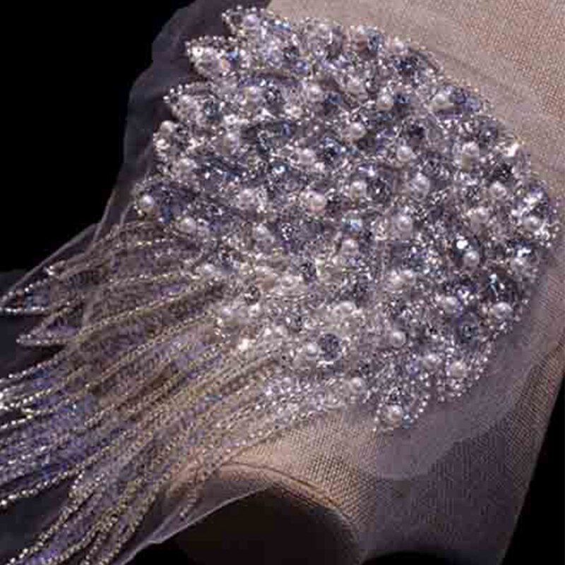 Hombreras con flecos de diamantes de imitación, joyería de hombro 3D, broche Retro para discoteca, accesorios de ropa, traje Punk