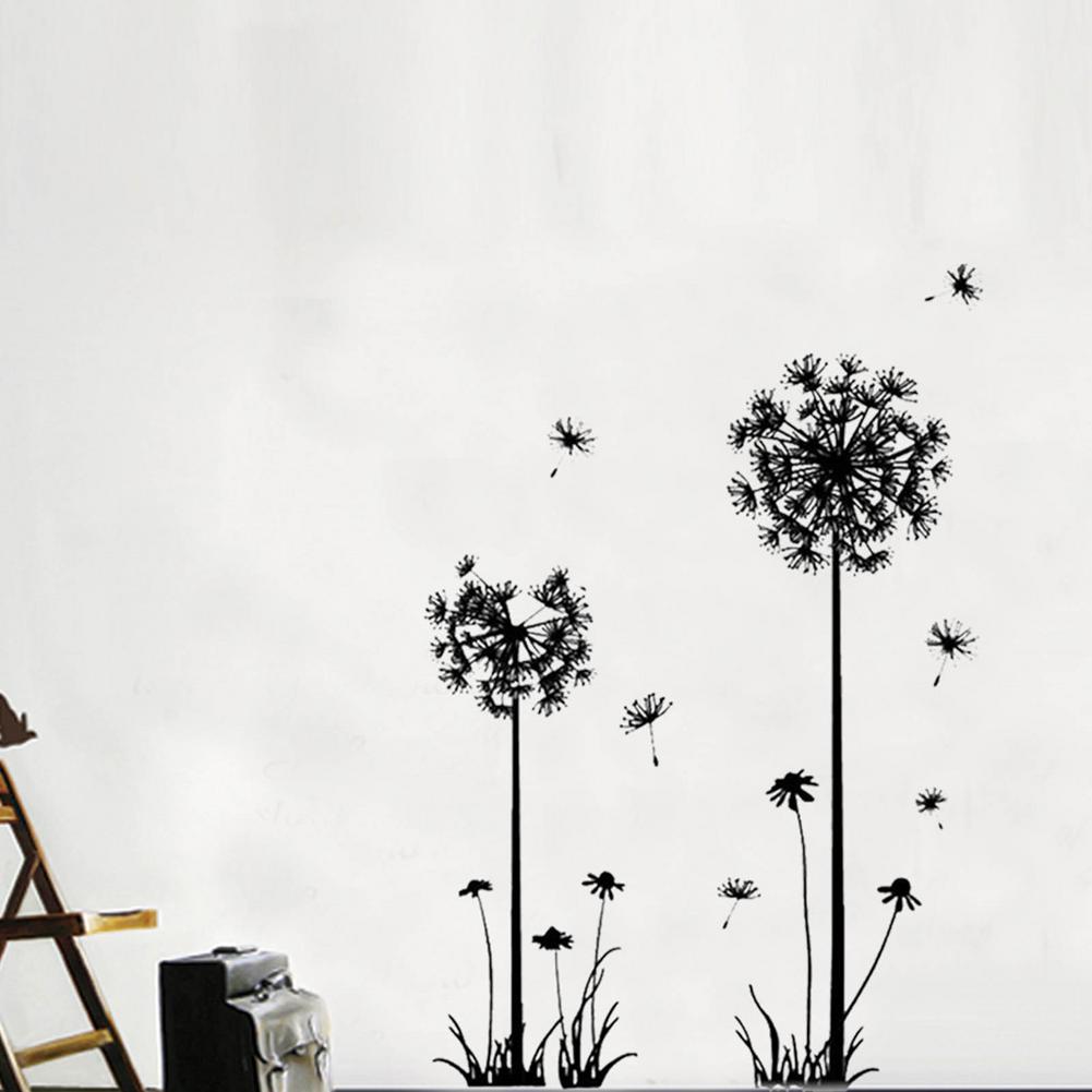 Removable Waterproof Wall Stickers dandelion On The Wall Stickers Home Decor Bedroom Backdrop Wall Decals