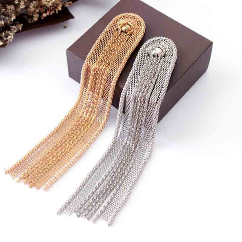 Charretera con borlas de Metal para hombre y mujer, abrigo dorado y plateado hecho a mano, accesorios para el hombro, 28x4,5 CM