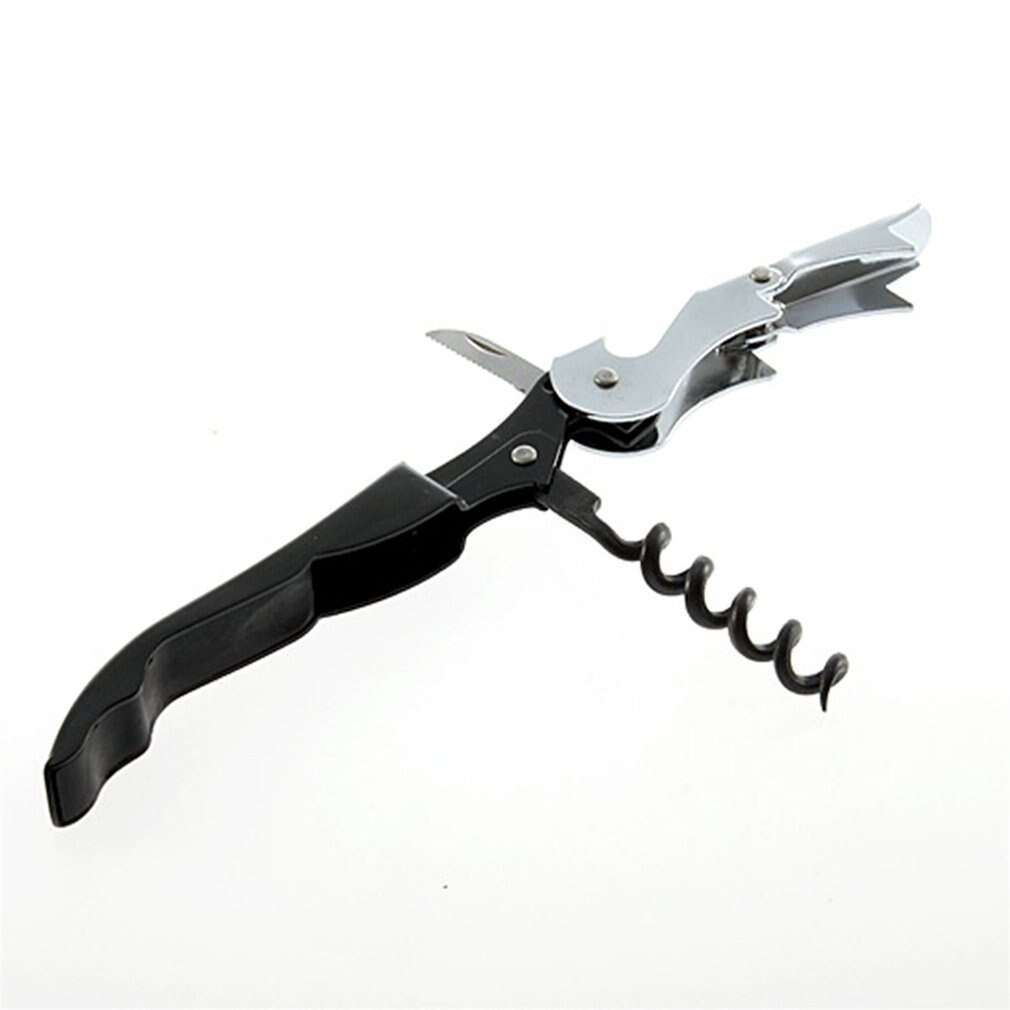 Professionele Rvs Kurk Schroef Corkscrew Multifunctionele Wijn Flesopener Met Plastic Handvat