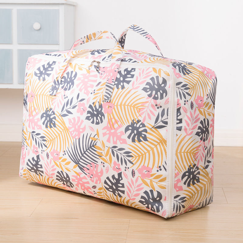 przechowywanie torba dla ubranie koc przenośny nie-tkane składanie ubranie poduszka kołdra koc przechowywanie skrzynka Organizer kreskówka wzorzec: Autumn maple leaf / S 55x35x20CM