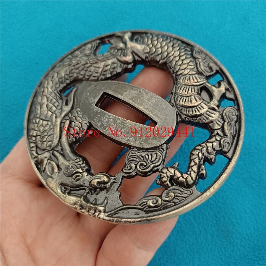 Mooie Japanse Guard Dragon Tsuba Fitting Samurai Katana Zwaard Mes Guard Wakizashi Zwaard