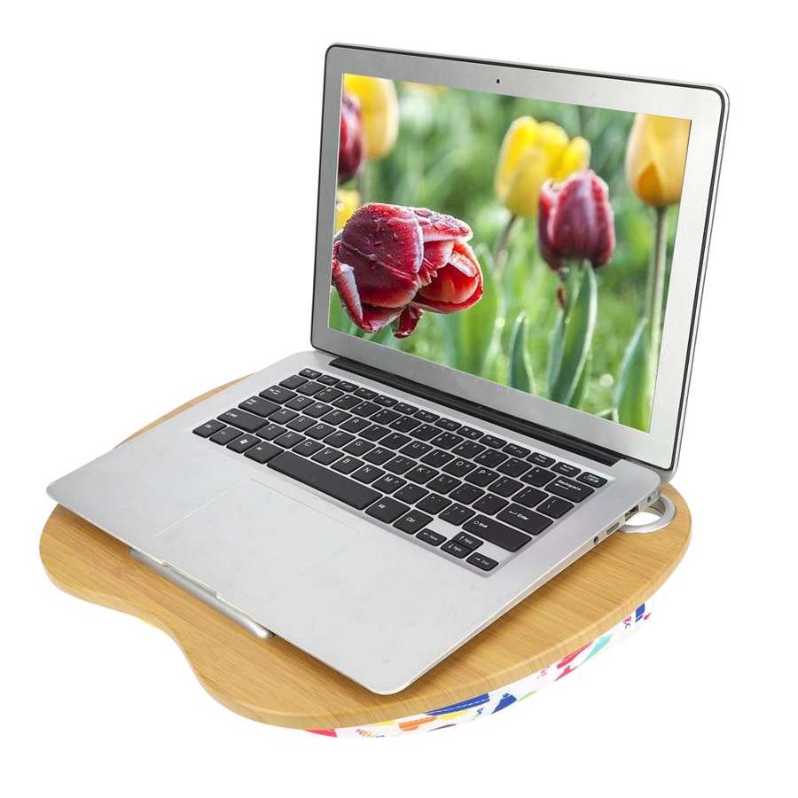 Soporte de escritorio para cama de ordenador portátil, almohada para oficina, Mini soporte portátil para mesa de ordenador portátil con cojín, almohada para cama para uso en el hogar y la Oficina