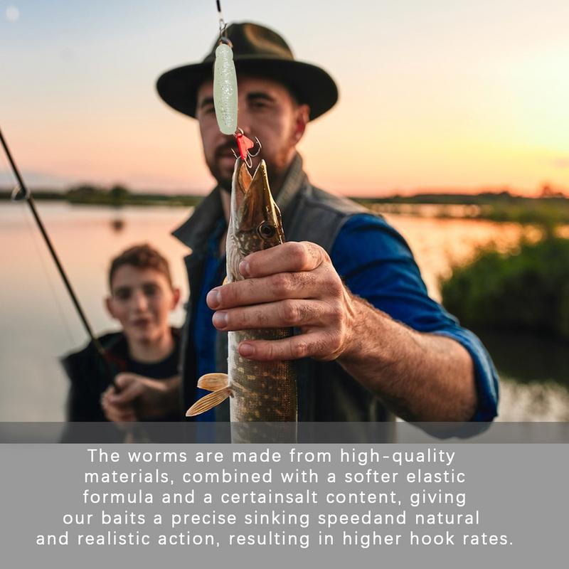 Maden Visaas 10 Stuks Zachte Maden Aas Precieze Zinkende Snelheid Effectief Visaas Voor Bas