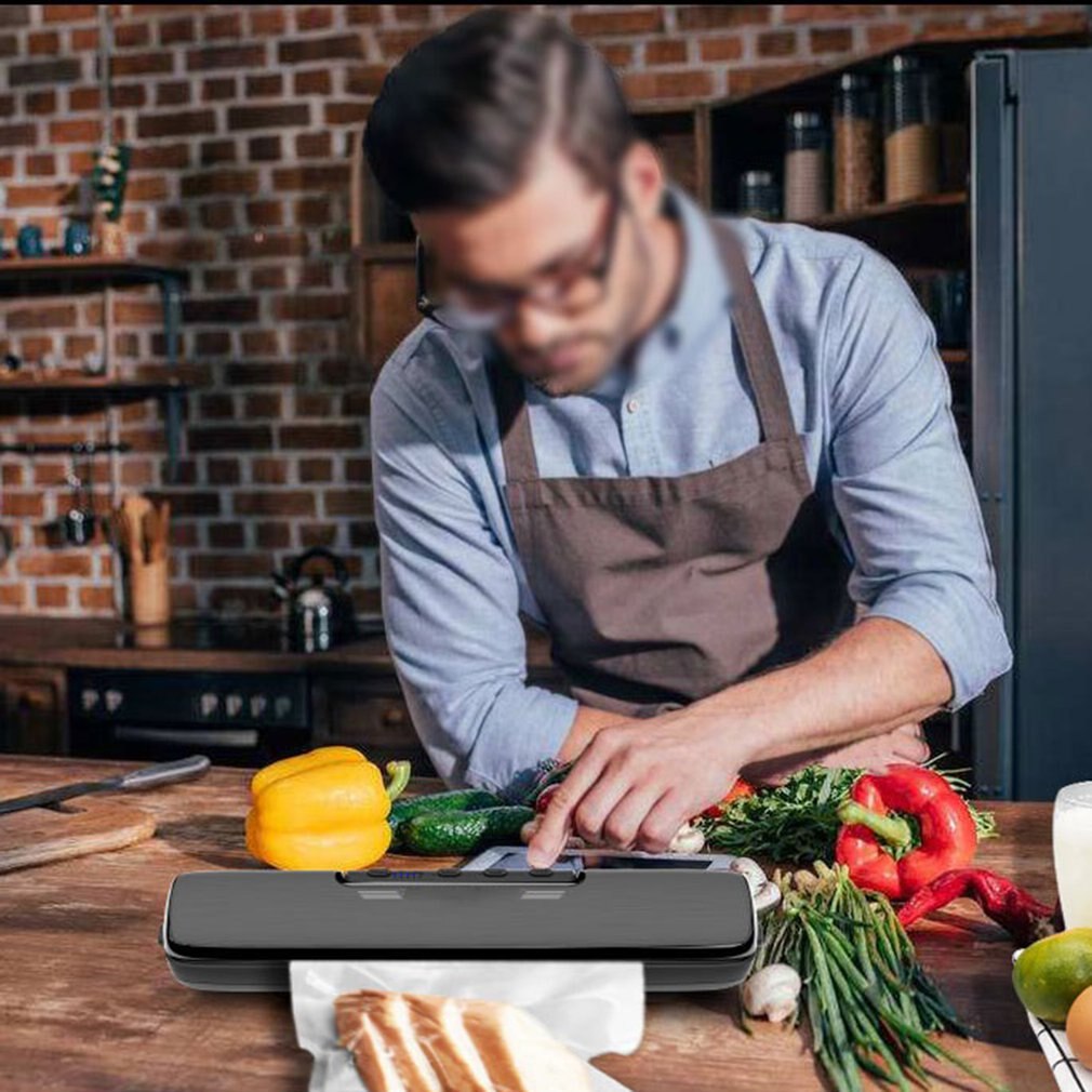 Small Food Vacuum Sealing Machine Automatic Food Sealing Machine For Food Preservation Easy To Clean Dry And Wet Food Mode