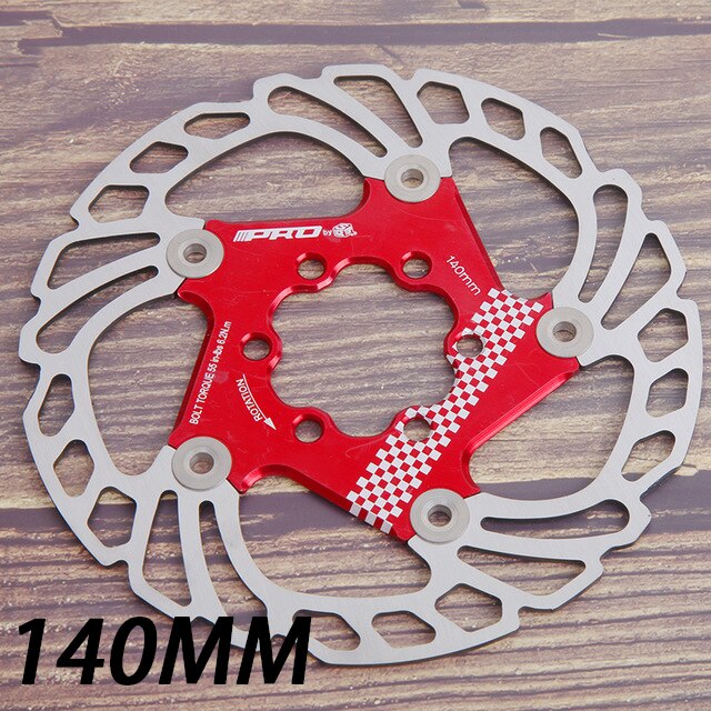 Road Hydraulic disc brakes set Flat Mount Calipers with 140MM discs rotor Bicycle Bilateral Mechanical Cable road brake Clamps: red 140mm