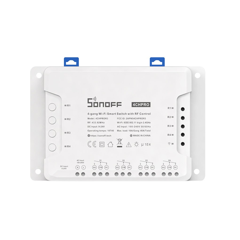 Sonoff 4CH R3/ 4CH Pro R3 Wifi Schakelaar Module 4 Gang Wifi Diy Smart Switch Draadloze App Voice Control smart Home Werkt Met Alexa: Sonoff 4CHPROR3