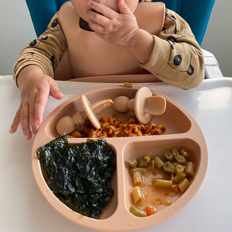 Assiette à manger en Silicone pour bébé, mignon, vaisselle d&#39;entraînement, bols d&#39;alimentation pour enfants