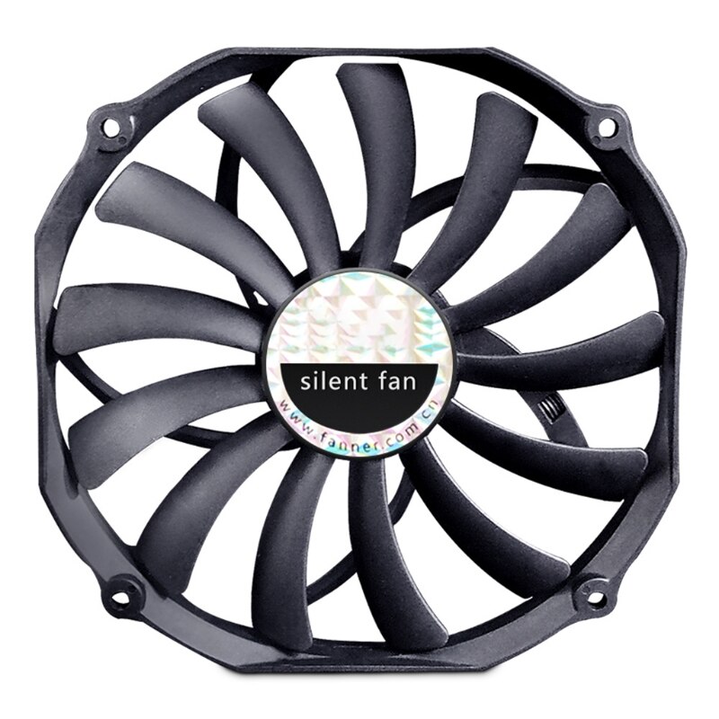Ultra Thin 140mm Efficient Cooling CPU Cooler Fan 300-1100RPM 12V 4Pin High Speeed Silent Radiator Chassis Cooling Fan