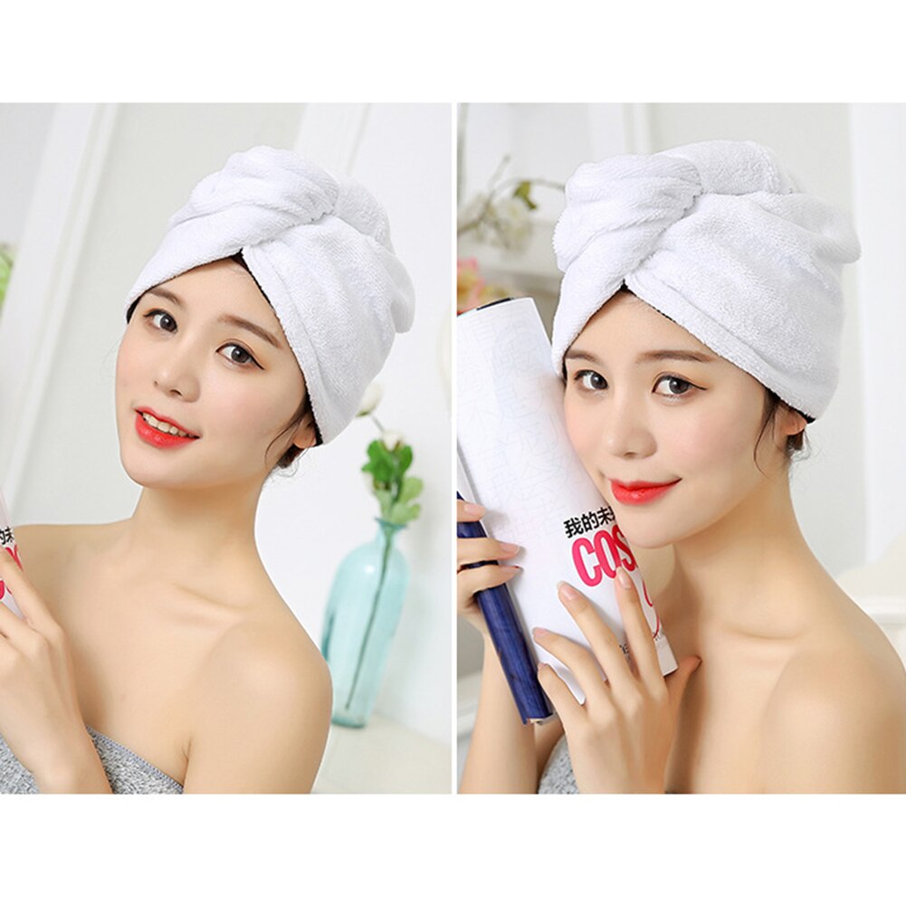 Vrouwen Microfiber Haar Handdoek Wraps Quick Dry Hoed Badmuts Voor Lange Dikke Krullend Haar