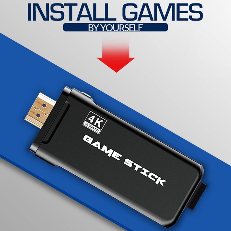 Consola de videojuegos 4K HDMI 2,4G consola de juegos nostálgica HD doble inalámbrica compatibilidad con salida de TV