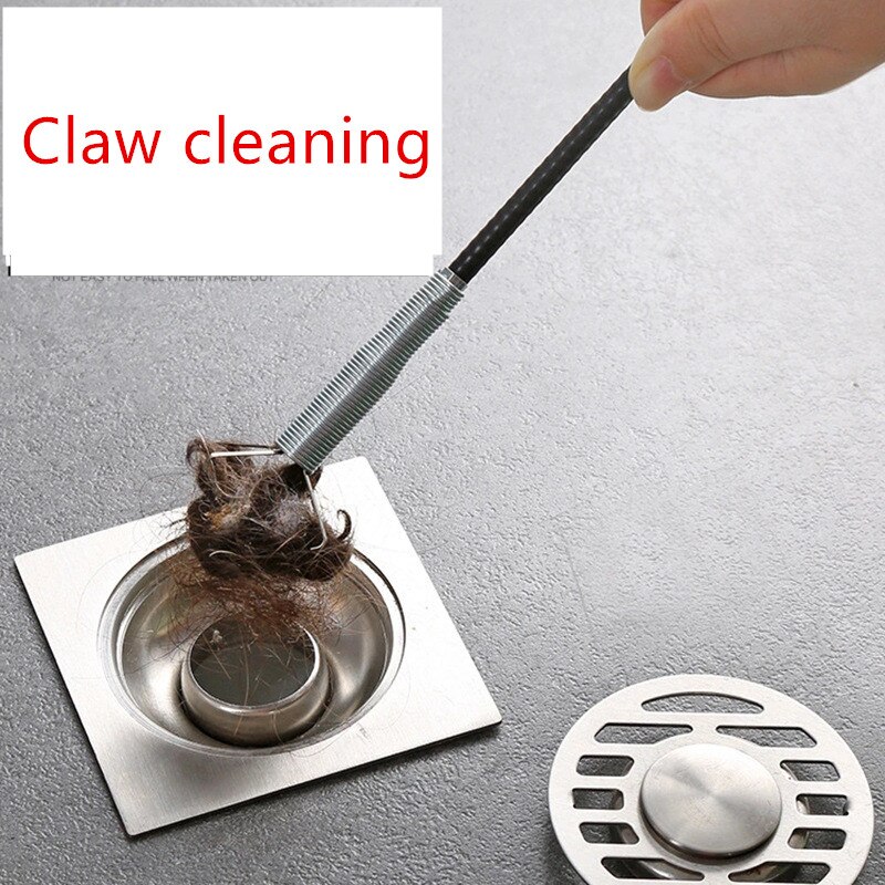 60Cm Drain Cleaner Sticks Clog Remover Cleaning Tools Sewer Cleaning Brush Pipe Dredging Tools for Bathroom Kitchen Sink