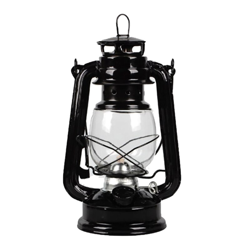 Retro Classic Kerosene Lamp Dimmable Lanterns Wick Vintage Portable Camping Light Outdoor Decoration: 5AC203402-BK