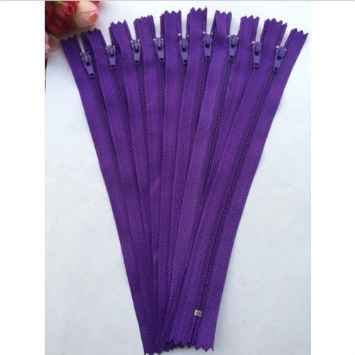 10pcs Plastic Nylon Zip Coil Sewing zippers Trousers Zippers 9 Inch 23 cm DIY Accessories for Sewing Clothing Practical: Dark Purple