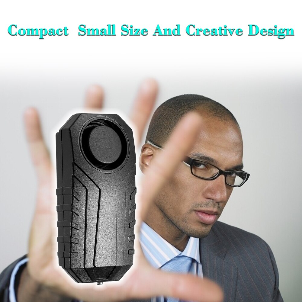 Door/ Window Vibration Alarm Intelligent Anti-theft Alarm Wireless Remote Control Alarm Sensor Waterproof Adjustable Sensitivity