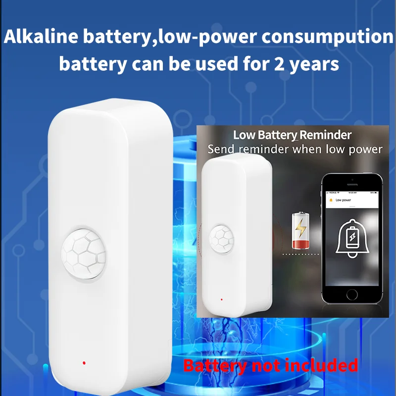 Tuya WiFI Bewegingssensor PIR Smart Human Body Home Inbraaksensor APP Afstandsbediening Smart Life Voor Smart Home Werk met Alexa