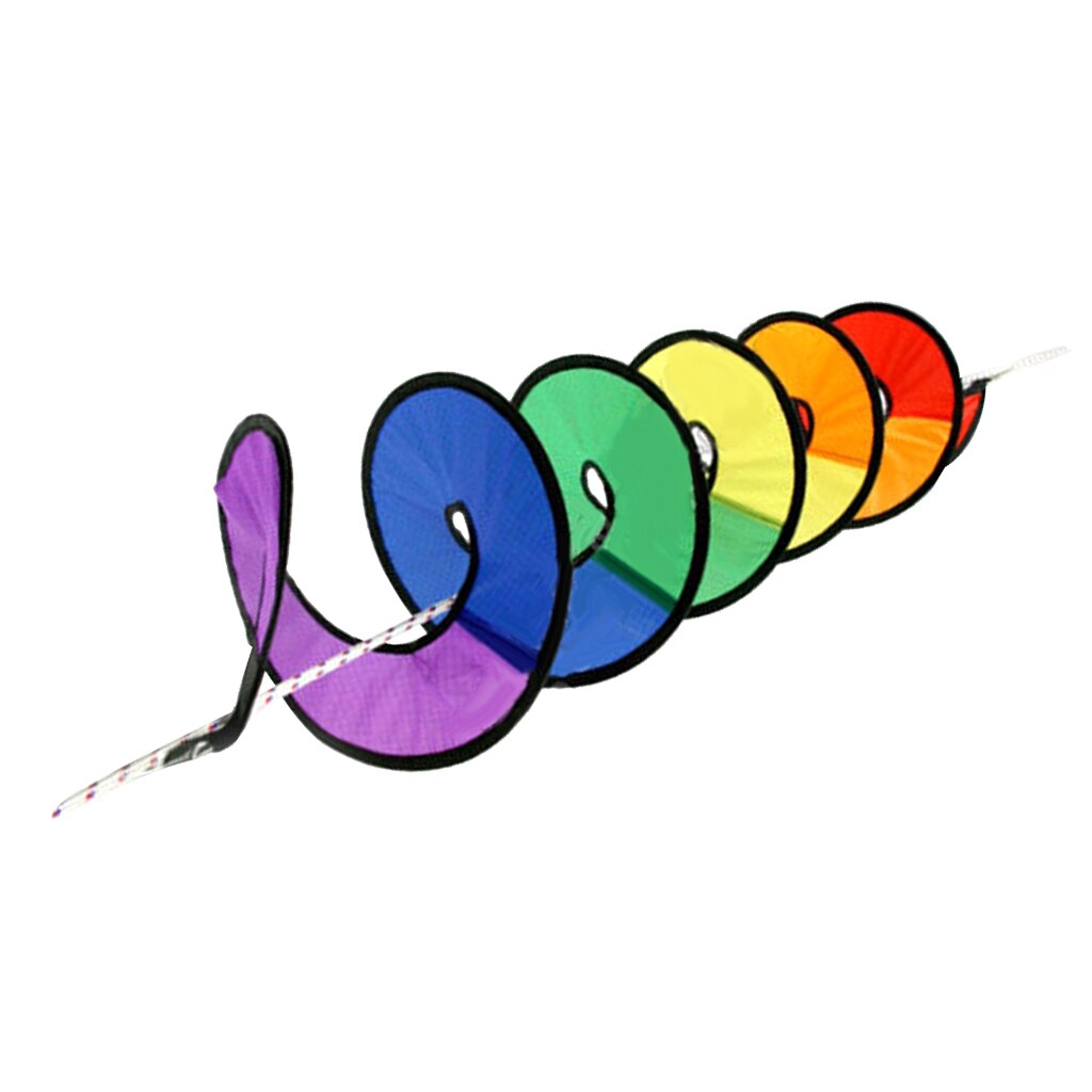 Arc-en-ciel couleur spirale vent fileurs-extérieur jardin Camping décoration suspendue-110cm/43 pouces