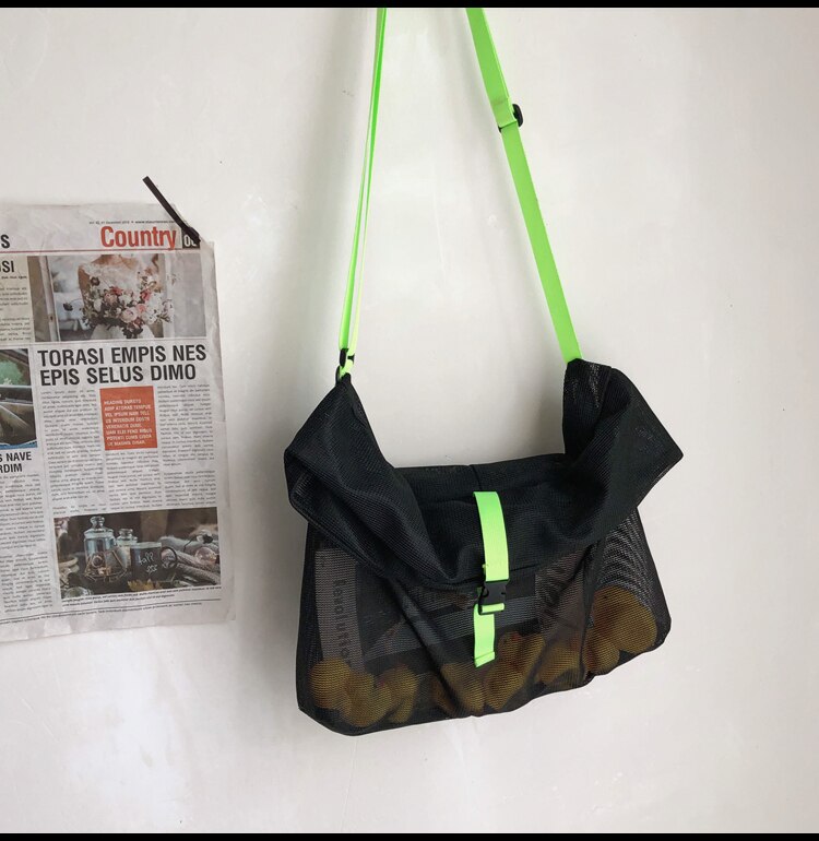 Originale handytasche, brusttasche, schultertasche & netz-crossbody-tasche, hüfttasche, breite 46cm , höhe 40cm: Grün
