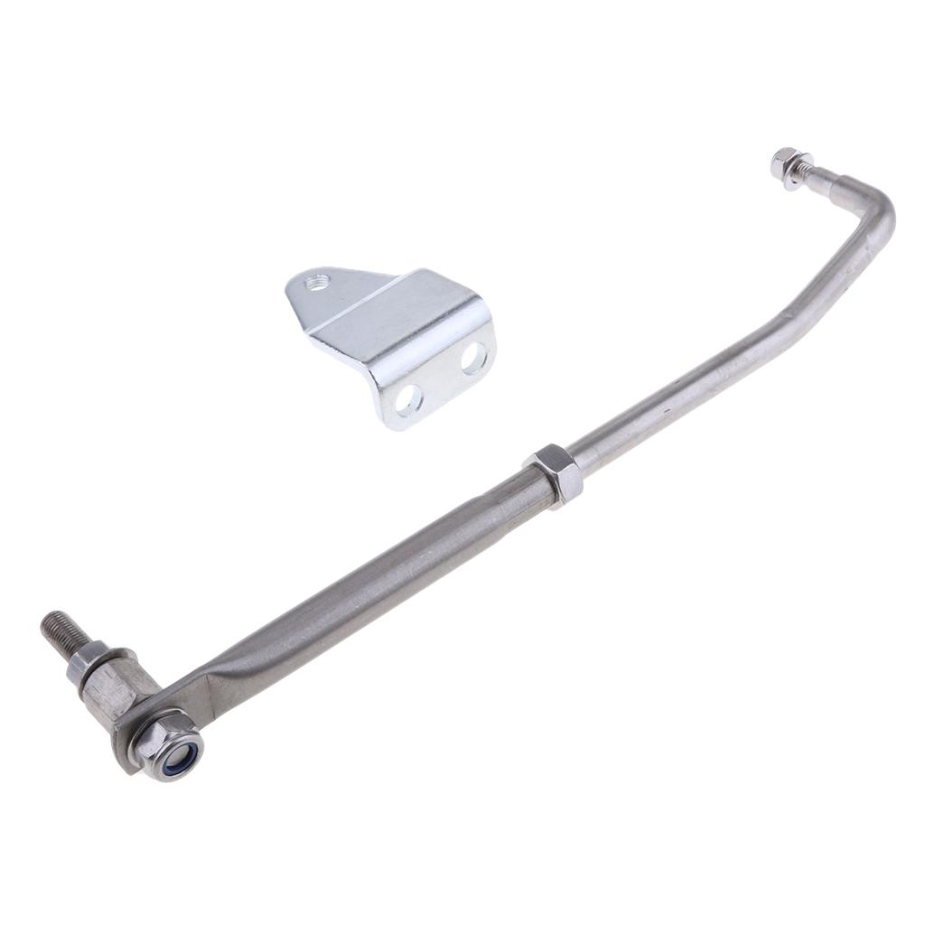 Barra de dirección fueraborda de acero inoxidable, palanca de acelerador de enlace de 33cm / 13 pulgadas, duradera y resistente a la corrosión