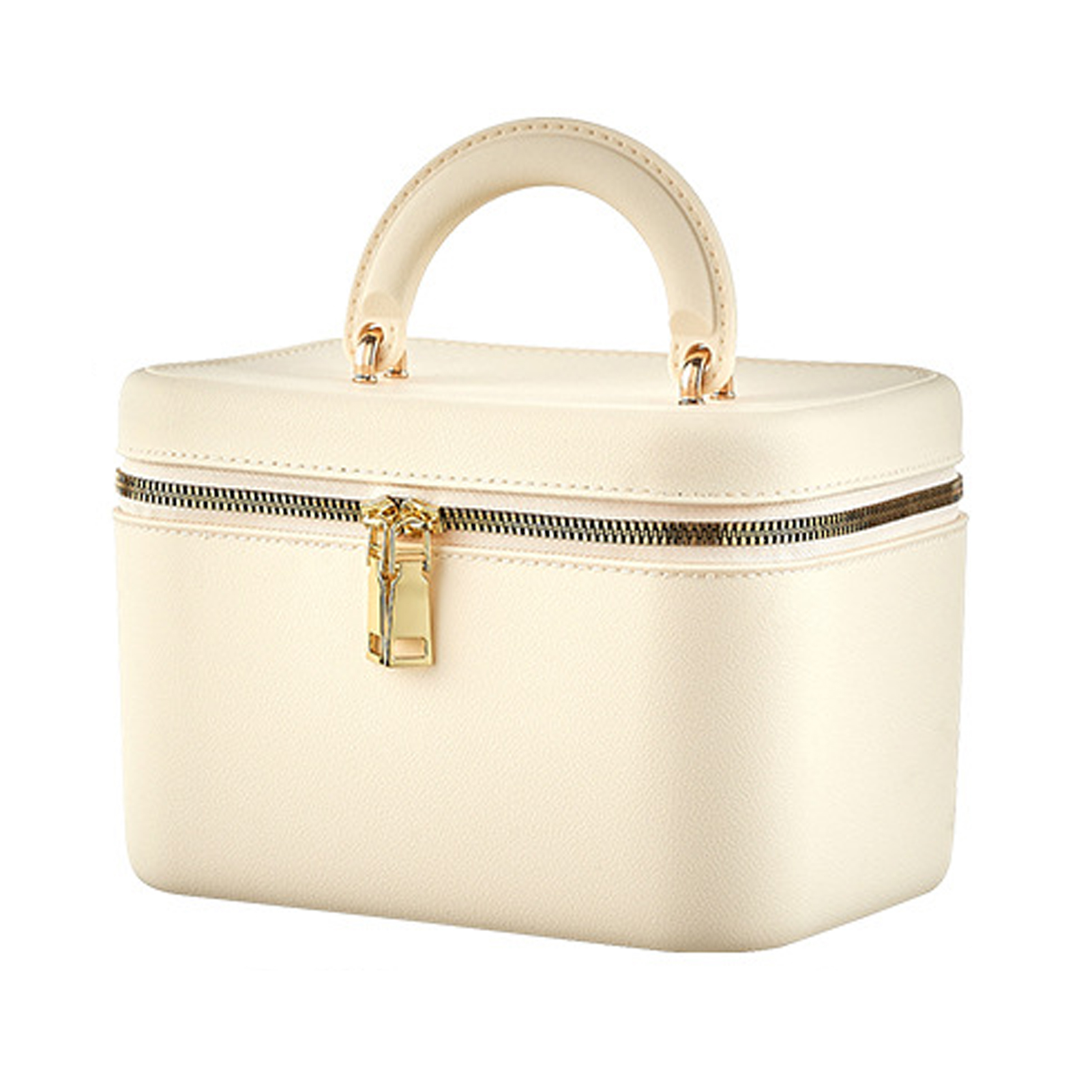 Handheld makeup bag with large capacity and multifun ctional travel cover waterproof storage bag wash bag: Beige