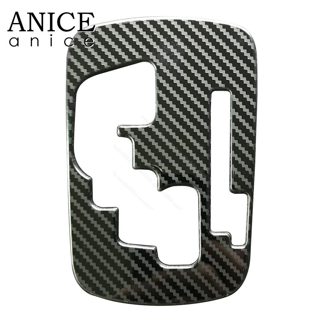 Carbon Fiber Color Steel Auto Gear Shift Panel Trim Fit for Toyota Hilux Revo Rocco RHD