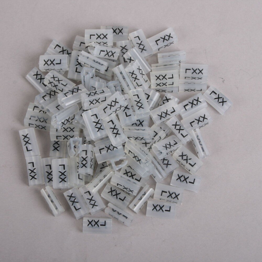 Plastic Size Marker Tags 