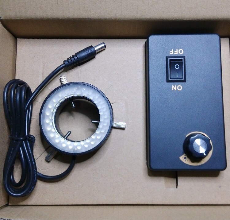 CCD Visual Light Source Metal 35mm Inner Diameter Ring Adjustable LED Light Source Monocular Microscope Ring Light Source 0-5W