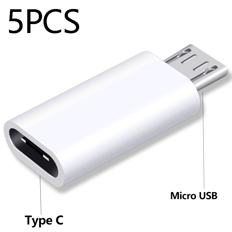 USB Type C to Micro USB Male Adapter Connector Type-C Micro USB Charger Adapter for Xiaomi POCO Redmi Huawei Phone Converter: pink