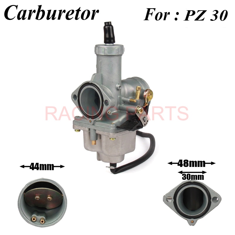 Carburateurkit PZ30 30mm – Geschikt Voor 175cc, 200cc En 250cc Motorfietsen, Metalen Uitvoering, 48mm Bevestigingsafstand