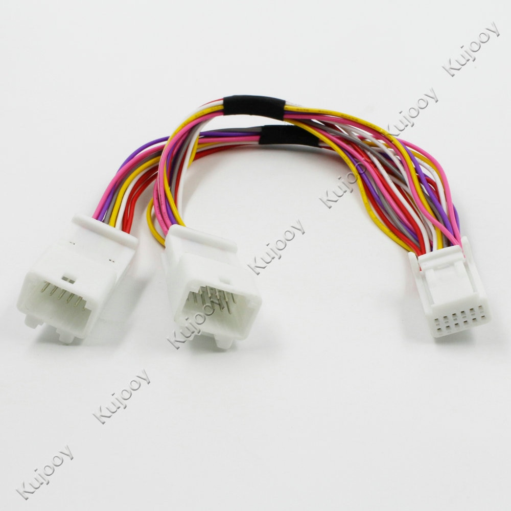 Atour cabos adaptadores y para toyota/lexus 6 + 6 pinos navi aux radios (porta carregador cd de rádio ser ocupado)