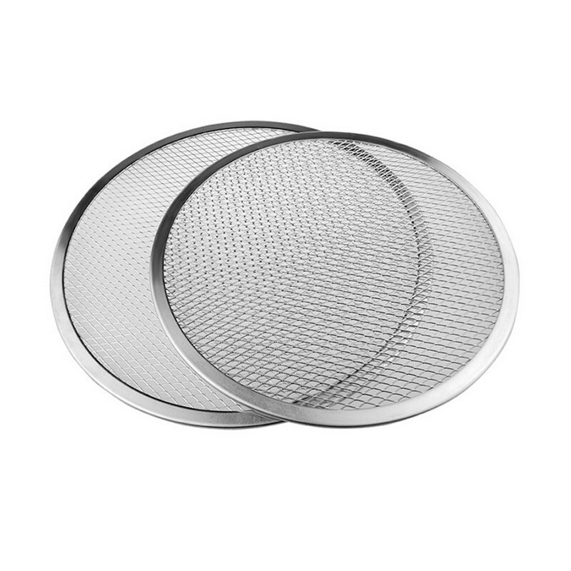 Nonstick bagegrej pizza pande aluminium pizza skærm til køkken restaurant pizza net aluminium fortykket pizza bageware net