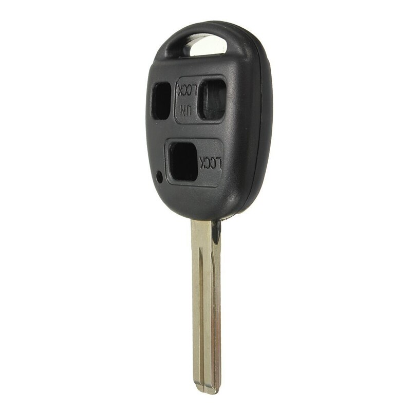 3 Buttons Remote Key Shell Case Blank Blade For Lexus Es300 IS300 GS300 RX350 Black