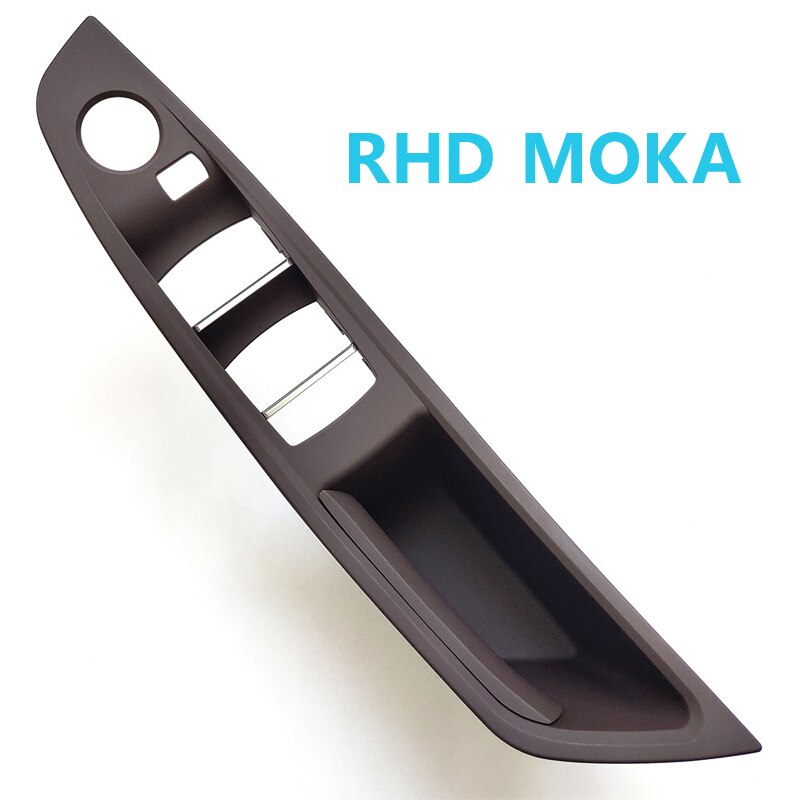 LHD RHD Interior Door Pull Handle Armrest Panel Trim No Mirror Folding Button for BMW 5 Series F10 F11 F18 520 523 525 528 530: RHD Moka