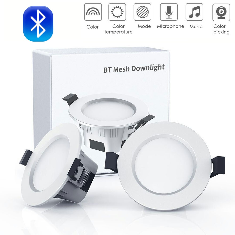 Smart Lamp Downlight Bluetooth LED Magic RGBW Home Verlichting Lamp Kleurverandering Dimbare Licht Covers voor Plafondverlichting
