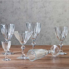 Transparent Retro Wine Glass Carved Goblet Whiskey Red Wine Glasses Home Bar Wedding Party Champagne Flutes Cocktail Glass