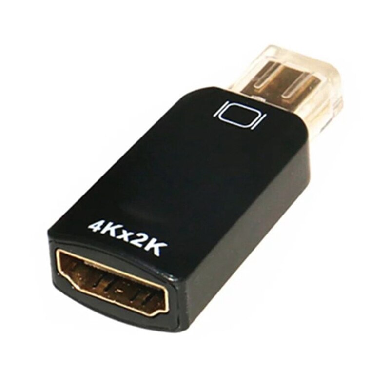 4 kx 2k mini dp til hdmi adapter displayport hann til kvinne  hd 1080p hdmi omformer forair pro: Svart