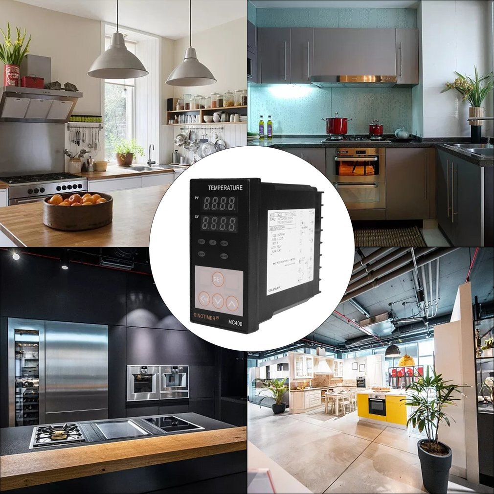 Thermostat K à sortie relais ou entrée PT100, contrôleur de température numérique PID pour chauffage ou refroidissement avec alarme