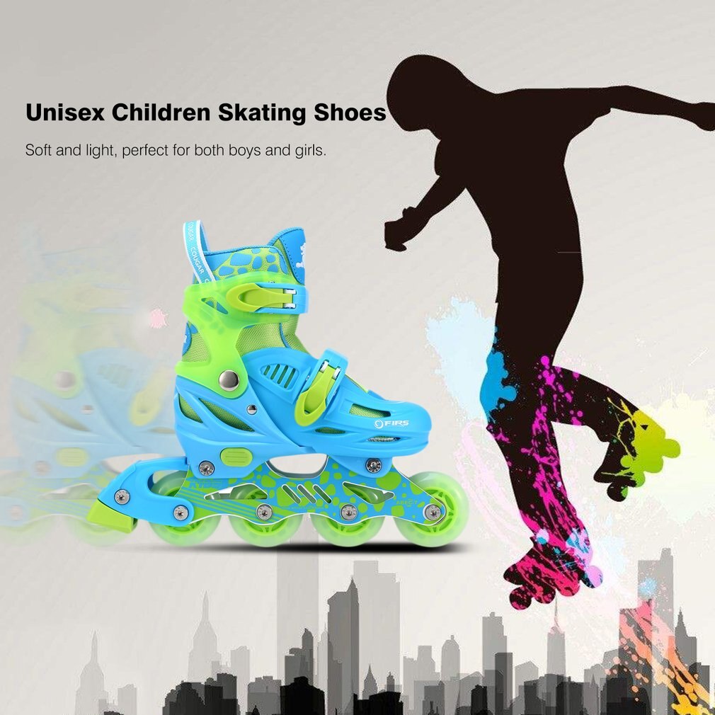 Unisex børneskøjter sko single-row rulleskøjter sko justerbare børn inline skatesko perfekt