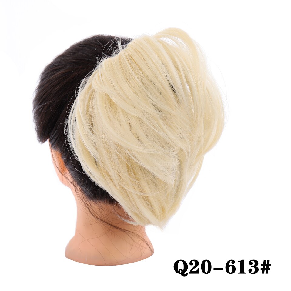 Lupu Grijs Bruin Bed Steil Haar Extensions Pad Elastische Haar Touw Rubber Band Chignon Donut Haar Broodje: P1B/27