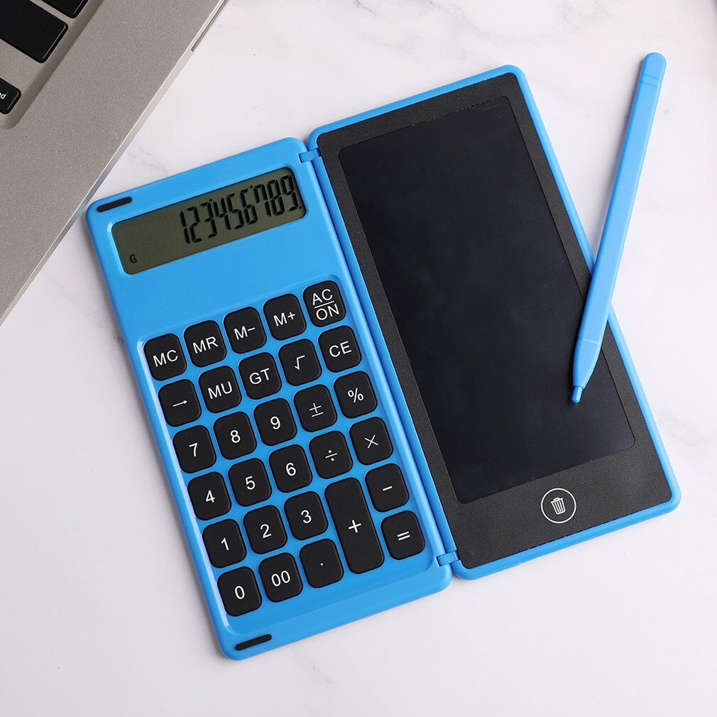 Three Generations Of Folding Calculator 6 Inch LCD Liquid Crystal 12 Digit Display Folding Ultra-thin Writing Board