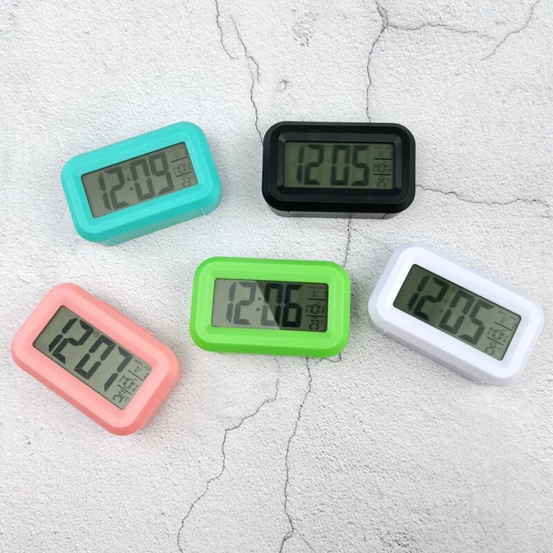 LED Digital Alarm Clock Electronic Digital Alarm Screen Desktop Clock For Home Office Backlight Snooze Data Calendar Desk Clocks