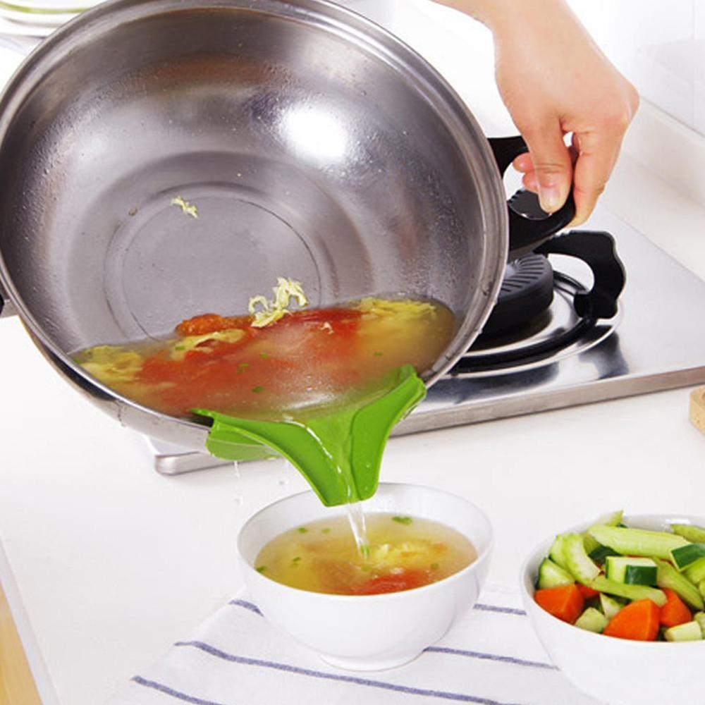 Keuken Accessoires Pannen Om Morsen Te Voorkomen Ronde Keuken Deflector Gadget Trechter Gereedschap Siliconen Lekvrije Keuken Velg N3Z3