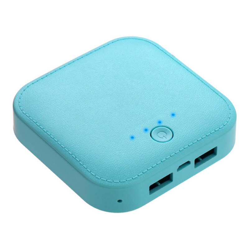 Mini banco de energía de 10000mAh, doble salida USB, batería externa, Powerbank para iPhone, Android, Samsung, Huawei, teléfono móvil: Blue