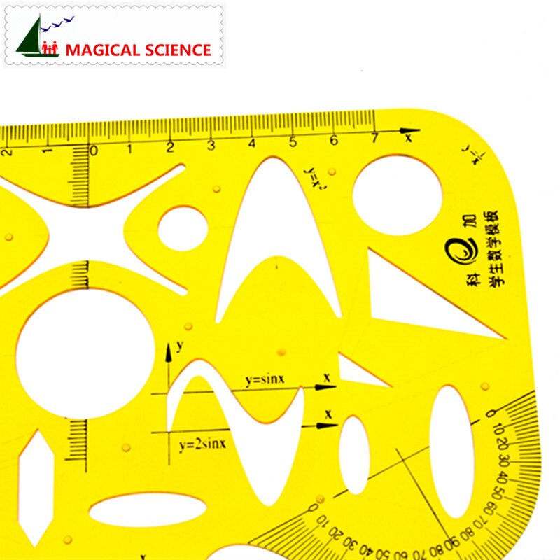 plastic Students' Mathematical templates Multifunctional Drawing rulers Function Geometry Protractor straightedge KJ011