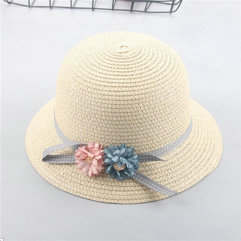 SUOGRY Summer Women's Beach Sun Cap Stylish Straw Hat For Women Protection UV Flowers Straw Hats Girls