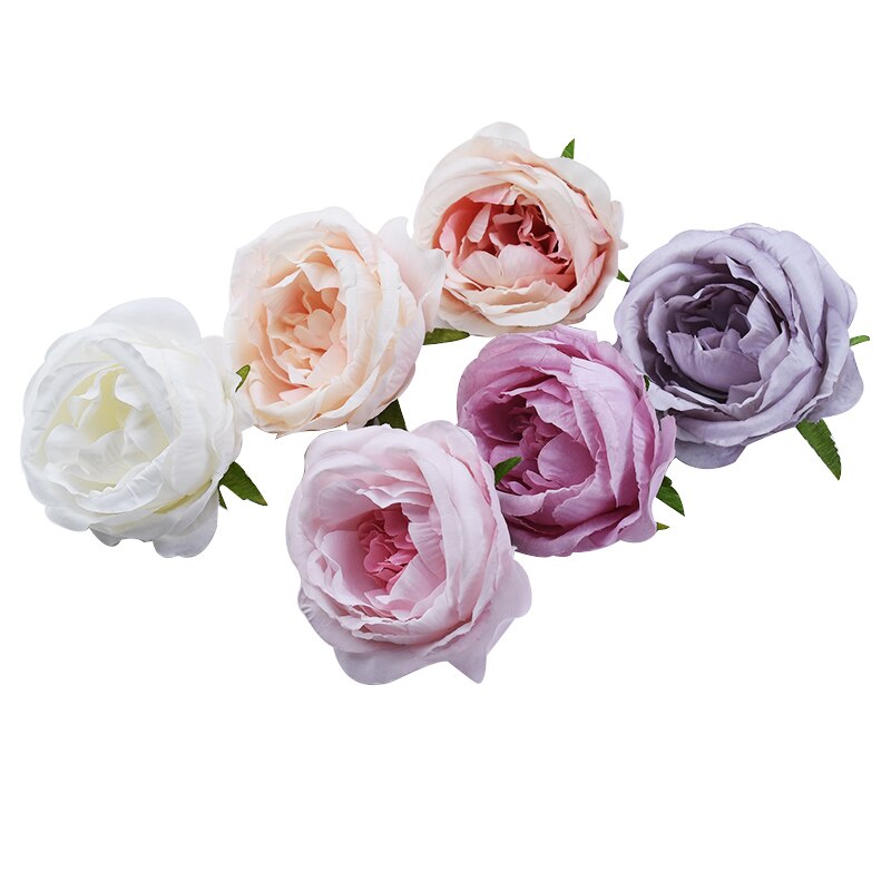 30/50pcs 7 CM silk roses Artificial flowers for Home decoration Christmas Wedding Diy Headwear brooch supplies Scrapbook