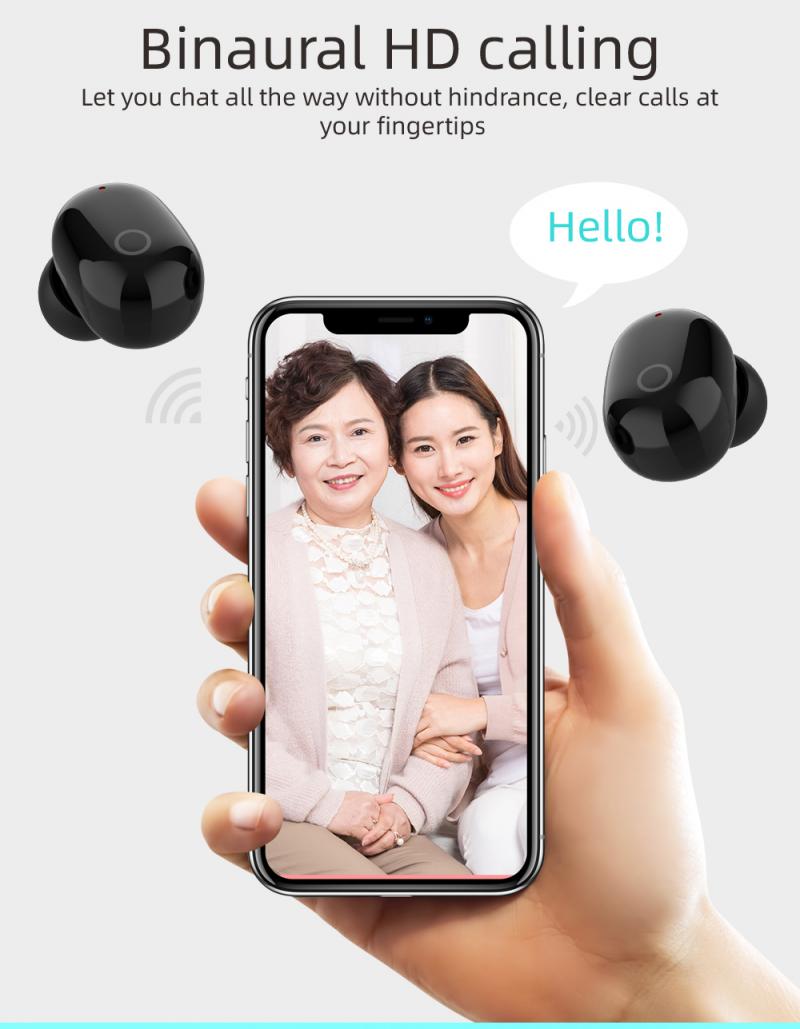 Earbuds TWS Headsets SMS-T10 Touch Control Wireless Bluetooth Earphones Touch Digital Display Bluetooth Headset
