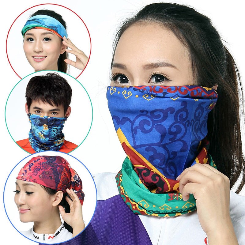 Magic Scarf Bandanas 24x48cm Multifunctional Riding Sunscreen Sport Towels Skeleton Skull Half Face Mask